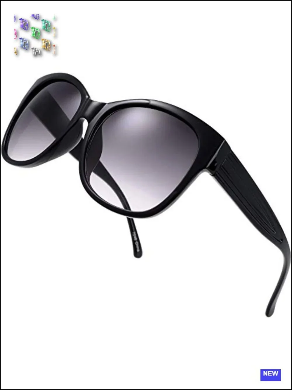 Oversized Jackie O Cat Eye Hybrid Sunglasses UV Protection